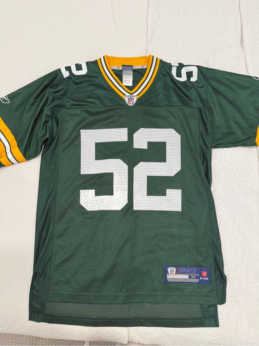 NFL and Reebok Green Bay Packers Clay Matthews 52 Jersey